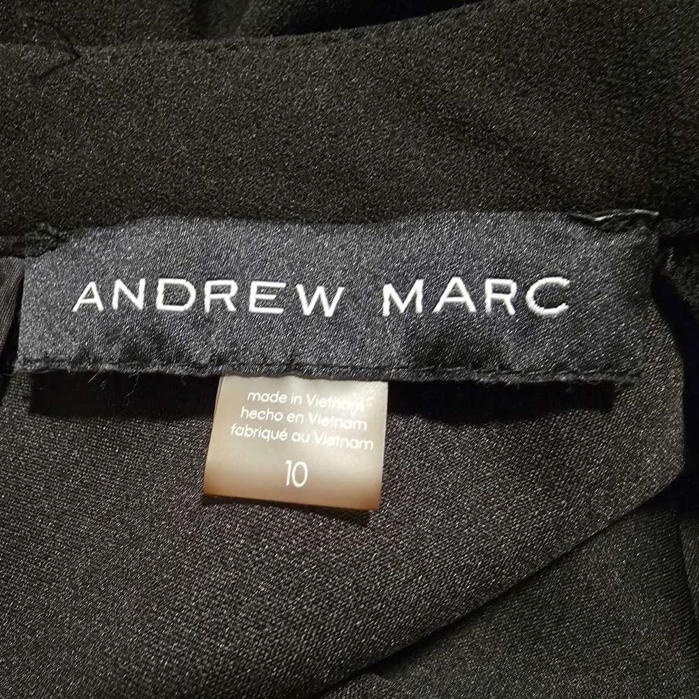 Andrew Marc Classic Black Long Sleeve Dress - Picture 3 of 3